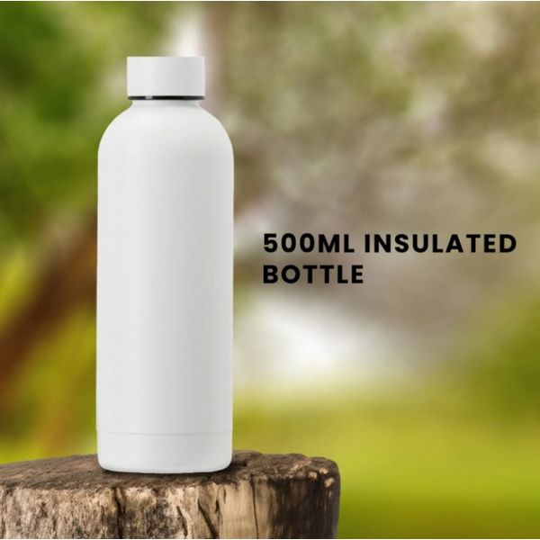 Salford University -  Stainless Steel 500ML Bottle - White