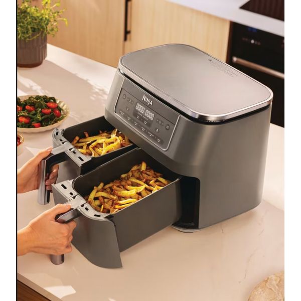 Ninja Dz300Uk Dual Zone 7.6L Airfryer - Gun Metal Grey