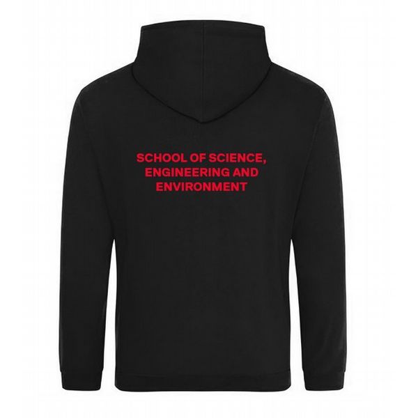 University of Salford Hoodie,School of Science, Engineering & Environment, Black