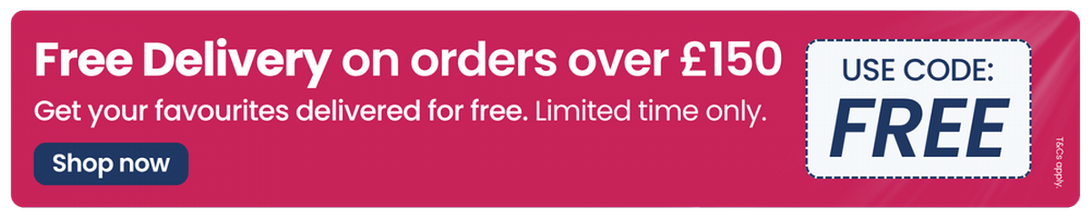 Code: FREE for Free Delivery �150 Spend