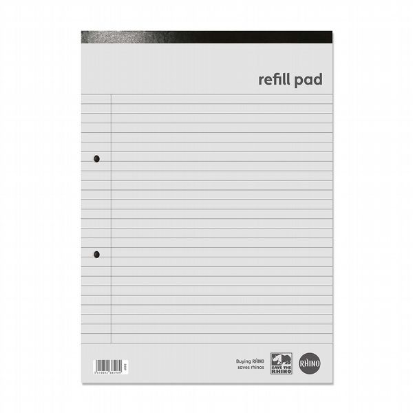 RHINO Everyday A4 Refill Pad 160 Pages / 80 Leaf 8mm Lined with Margin