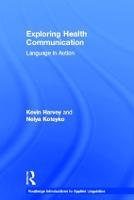 Exploring Health Communication: Language in Action (ePub eBook)