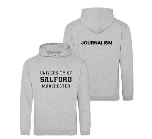 University of Salford Hoodie, Journalism, Heather Grey