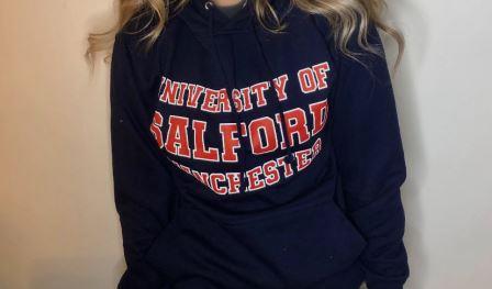 University of Salford Hoodie, Oxford Navy