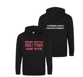 University of Salford Zipped Hoodie, Black, Counselling and Psychotherapy