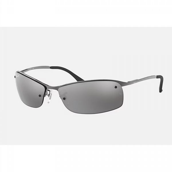 Rayban Rb3183 Gunmetal With Silver Lens
