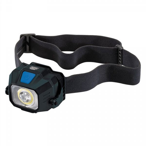 Draper Cob/Smd Led Wireless/Usb Rechargeable Head Torch 6W 400 Lumens Usb-C Cable Supplied
