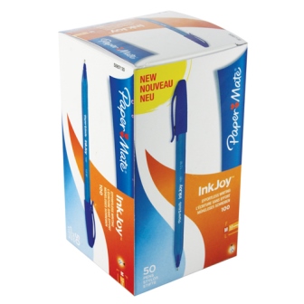 Papermate Inkjoy 100 Stick Ballpoint Pen Blue S0957130 - Pack of 50