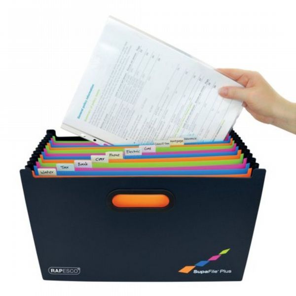 Rapesco Supafile Plus Expanding File A4 Assorted 1552