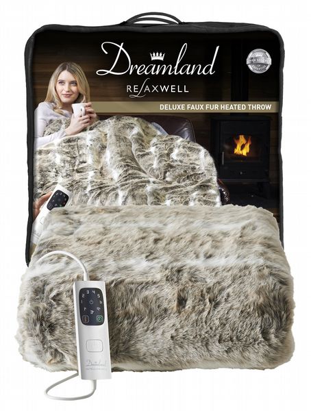 Dreamland Intelliheat Faux Fur Alaskan Husky Throw