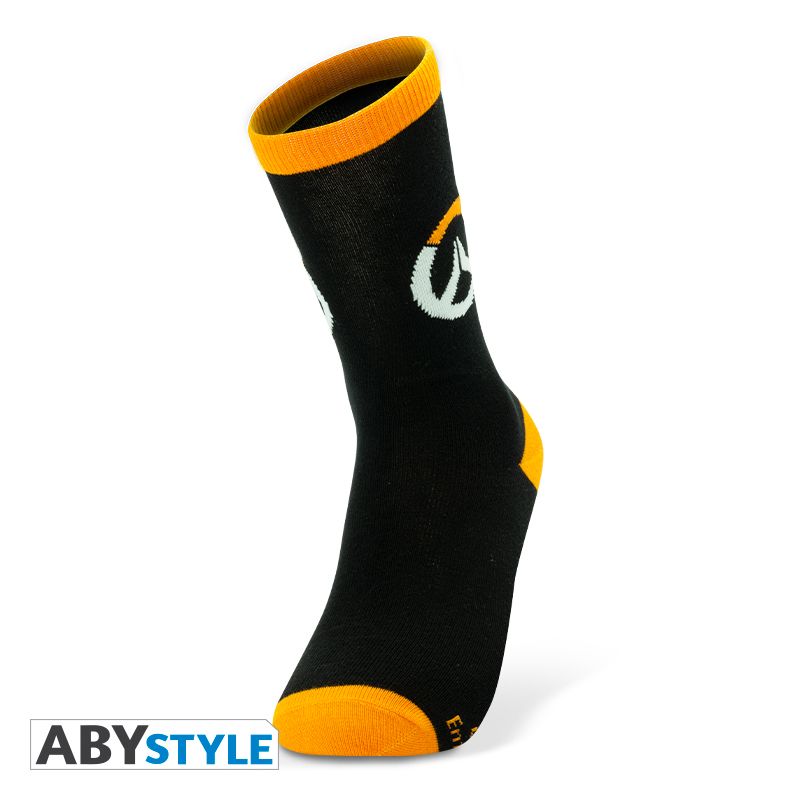 Overwatch Logo One Size Socks - Black & Orange