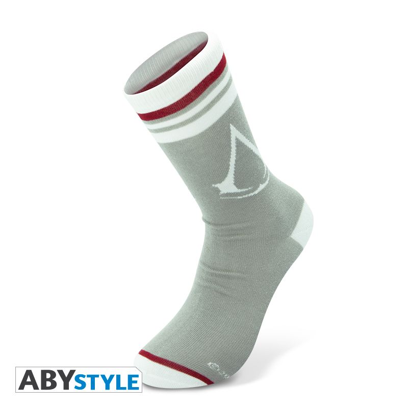 Assassin's Creed Crest One Size Socks - Grey & White