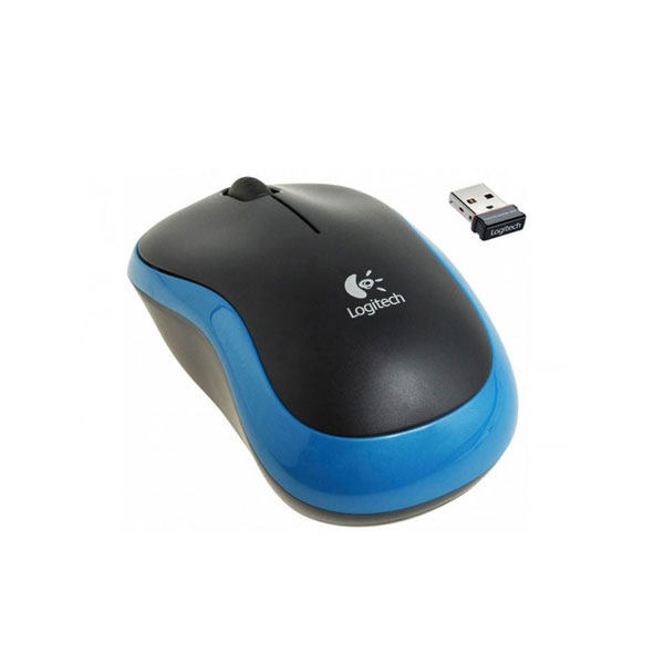 Logitech M185 Mouse - Optical - Wireless - 3 Button(s)  Blue