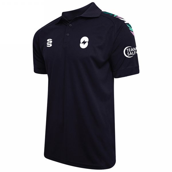 Salford University - Dual Solid Colour Polo - Men's Fit , Navy