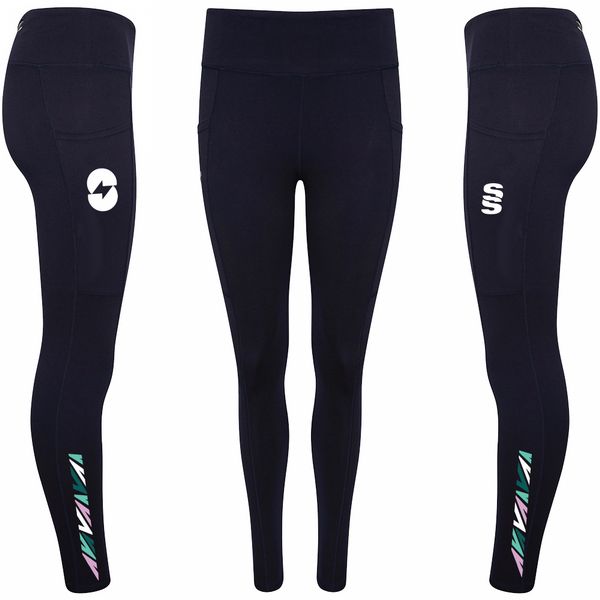 Salford University - Performance Full Length Leggings - Women's Fit , Navy