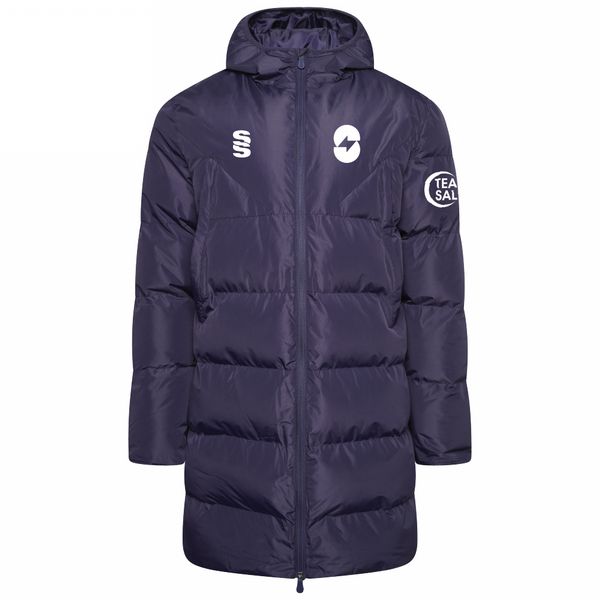 Salford University - Active Long Padded Jacket - Unisex Fit , Navy