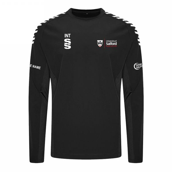 Salford University - School of Health - Run Out Top - Unisex Fit. Black