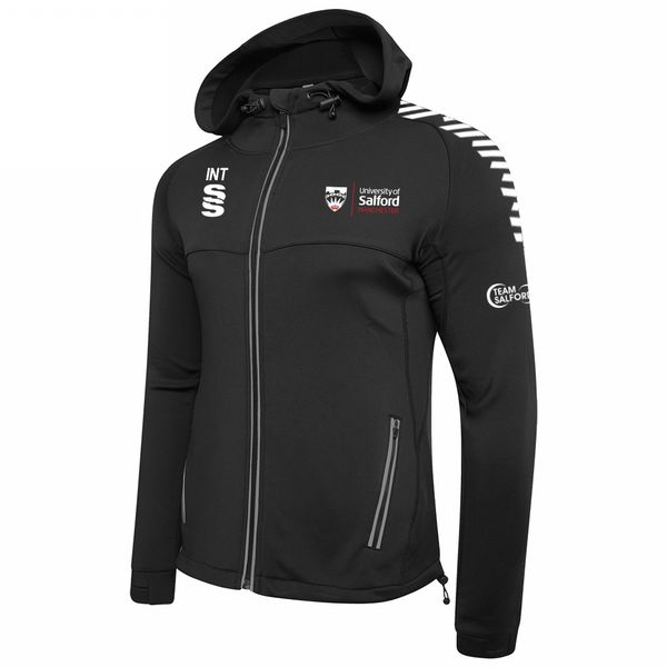 Salford University - School of Health - Dual Full Zip Hoody - Unisex Fit. Black