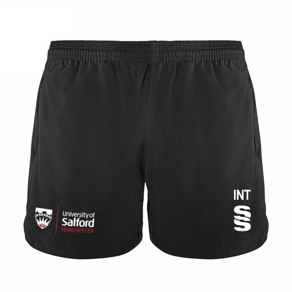 Salford University - School of Health - Performance Gym Short - Women's Fit. Black