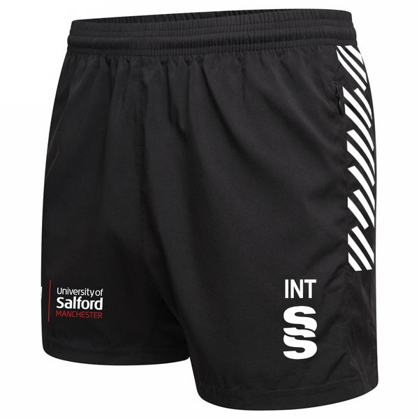 Salford University - School of Health - Performance Gym Short - Men's/Unisex Fit. Black
