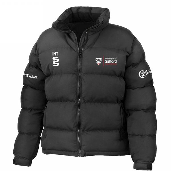 Salford University - School of Health - Holkham Down Feel Jacket - Men's Fit. Black