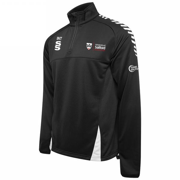 Salford University - School of Health - Fuse Performance Top - Unisex Fit. Black