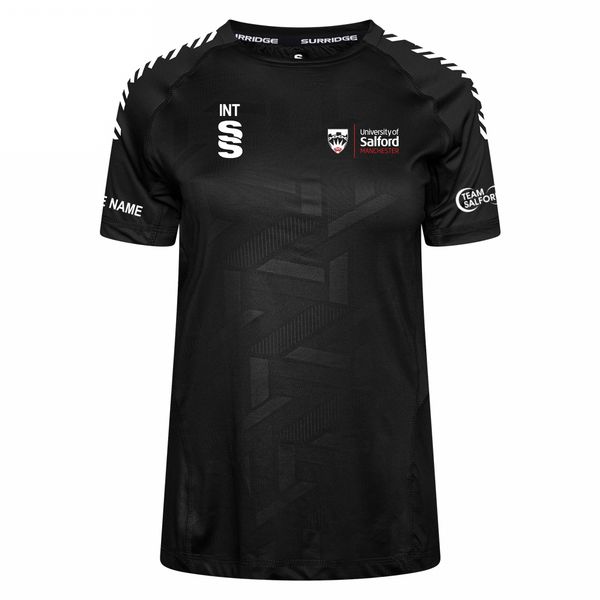 Salford University - School of Health - Impact Black T-shirt - Women's Fit