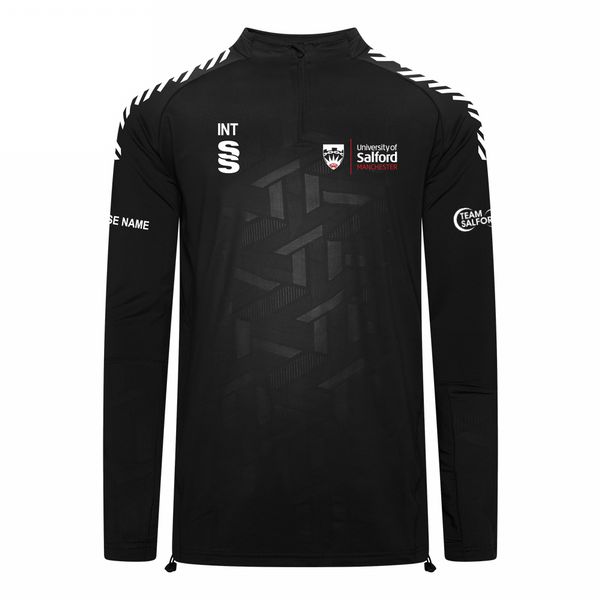 Salford University - School of Health - Impact 1/4 Zip Performance Top - Men's Fit. Black