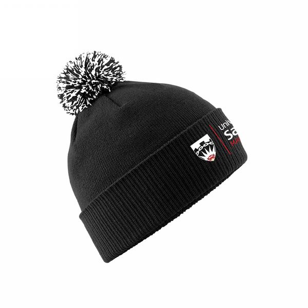Salford University - School of Health - Snowstar Beanie - BC450--BLKWH-OS